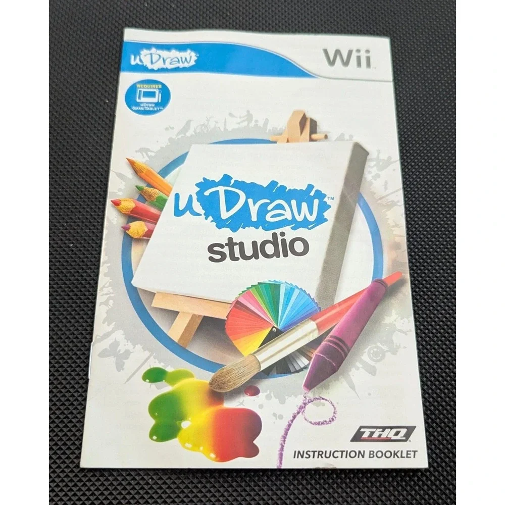 uDraw Studio Nintendo Wii Game CiB with Manual THQ Art Software RVL-GUME-USA